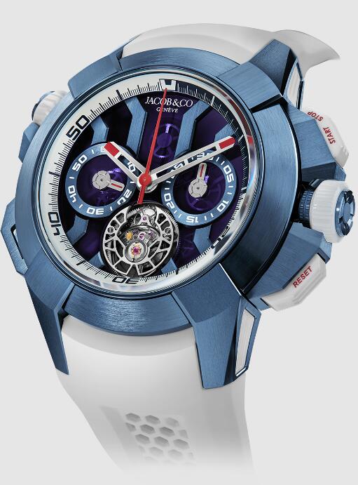 Review Jacob & Co EPIC X CHRONO TOURBILLON BLUE TITANIUM EC360.20.AB.AB.ABRUA Replica watch